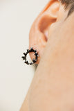 A kiss is just a KXXX- earrings - Oxidized silver