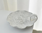 Honey Flamingo - Spongeware handle plate - Sandy Grey