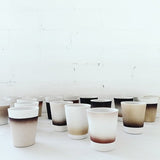 Kirstie van Noort Cornwall Espresso Cup- Half Pink / Brown