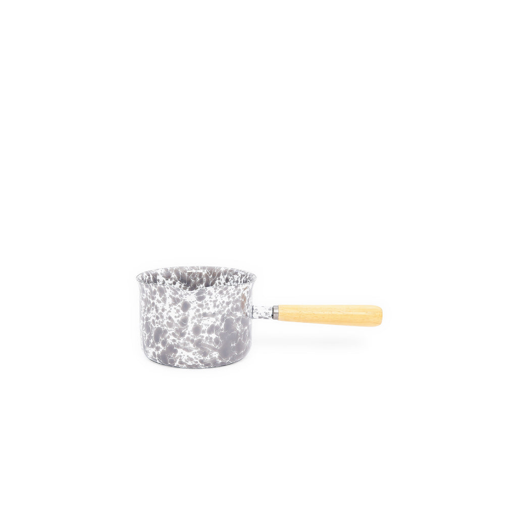 Crow Canyon Home - Enamelware Sauce Pan/ Gravy Server - Grey Marble