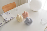 Honey Flamingo - Tube knot 2 candle- Pale blush with camellia scent