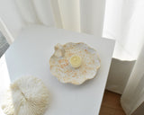 Honey Flamingo - Spongeware handle plate - Sandy Orange