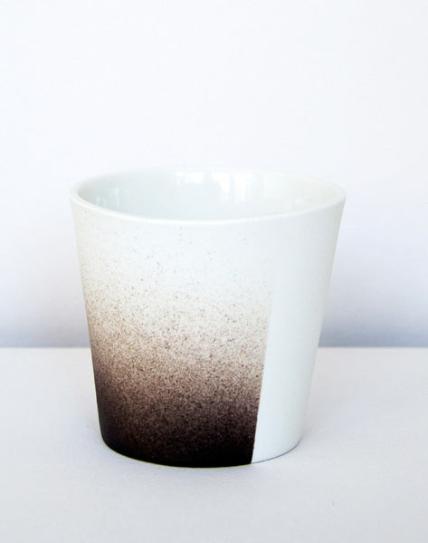 Kirstie van Noort Cornwall Coffee Cup- Half Beige/Black