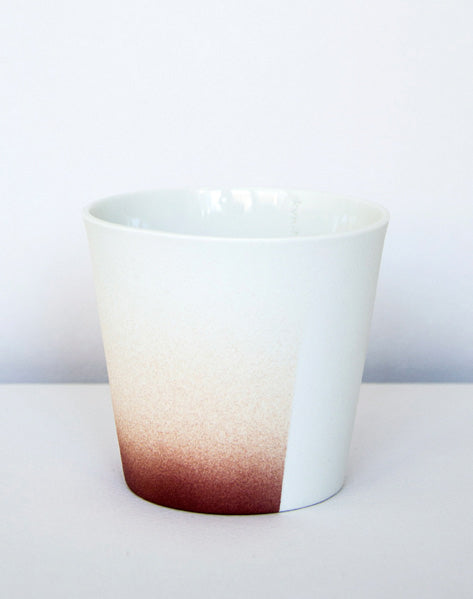 Kirstie van Noort Cornwall Coffee Cup- Half Pink / Red