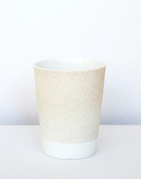 Kirstie van Noort Cornwall Espresso Cup- Bottom Beige / White
