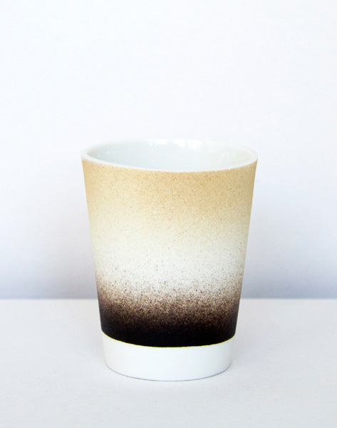 Kirstie van Noort Cornwall Espresso Cup- Bottom Orange / Black
