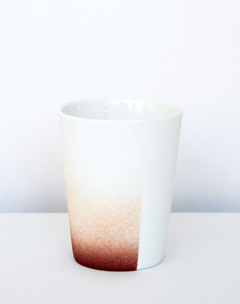 Kirstie van Noort Cornwall Espresso Cup-  Half Pink / Red