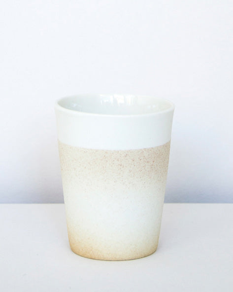 Kirstie van Noort Cornwall Espresso Cup-  Top Beige / Orange