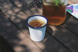 Falcon Tumblers White with Blue rim