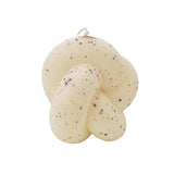 Honey Flamingo - Tube knot candle 2- Ivory (Dark gray dot) with Jasmine scent