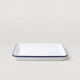 Falcon Serving tray- White with blue rim