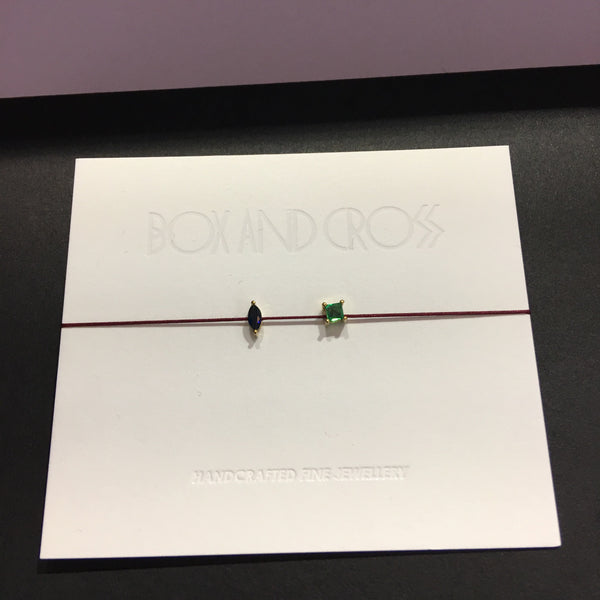 BOX AND CROSS double gemstone bracelet (Limited edition)