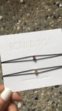 BOX AND CROSS twin Diamond Thread Bracelet (+-0.03octs each)