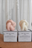 Honey Flamingo - Tube knot 2 candle- Pale blush with camellia scent