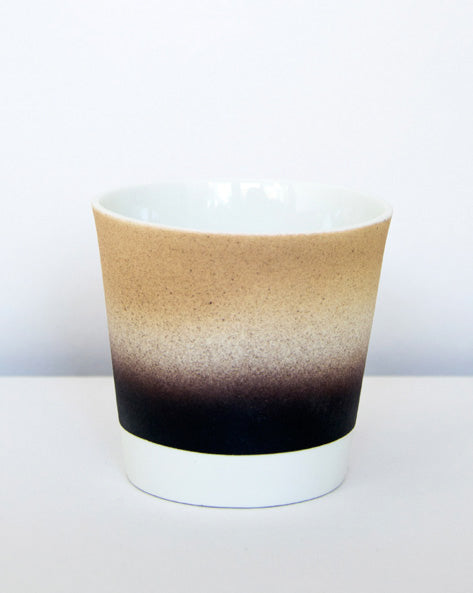 Kirstie van Noort Cornwall Coffee Cup- Bottom Orange / Black