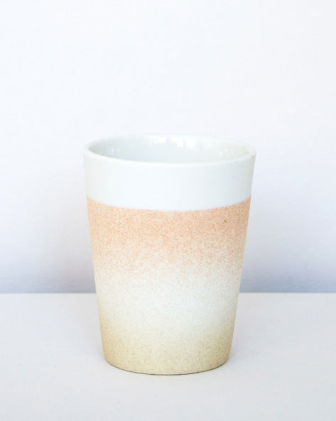 Kirstie van Noort Cornwall Espresso Cup-  Top Pink / Beige