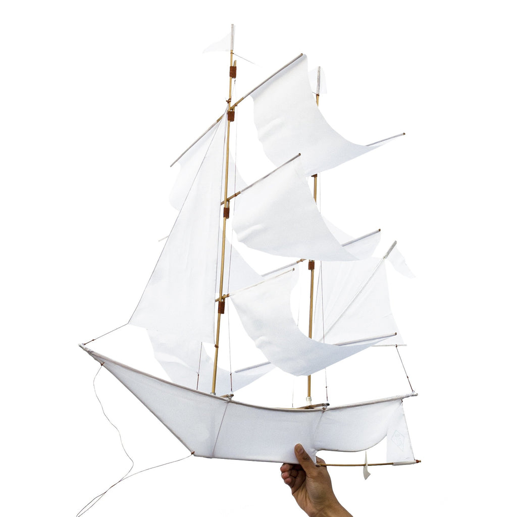 Haptic Lab Small Sailing Ship Kite – White